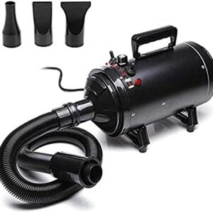2800W Stepless Speed Dryer Powerful Professional Dog Grooming Pet Hairdryer Blaster with 3 Nozzles for Home Pets Salon