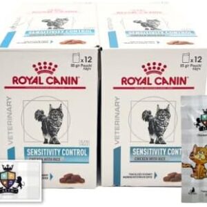 AETN Creations Sensitivity Control Wet Cat Food Bundle 24x85g Chicken with Rice Pouches plus AETN Cat Treat Specially Formulated for Cats with Food Sensitivities