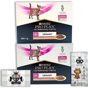 AETN Creations Pro Plan Urinary Wet Cat Food Mixed Pack Chicken/Salmon 2x10x85g with AETN Chicken Breast Cat Treat for Cats that Suffer from Urinary Tract Disease