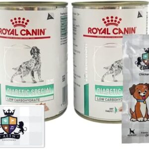 AETN Creations Diabetic Special Dog Food Bundle Pack 2x410g Tins of Diabetic Wet Food plus AETN Creations Jerky Dog Treat Specially Formulated to Support Diabetic Dog’s