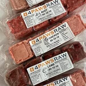 4PAWSRAW 80/10/10 Mixed Meats Raw Dog Food Frozen Dog Meal For All Dogs – 30 packs 16.8kg